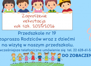 Zaproszenie do przedszkola - rekrutacja na rok szkolny 2025/2026