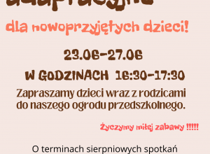 Zajęcia adaptacyjne