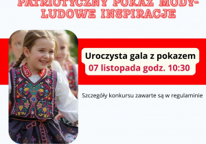 Plakat informujący o konkursie patriotycznym