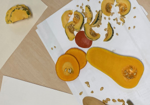 Plastry i kawałki dynki