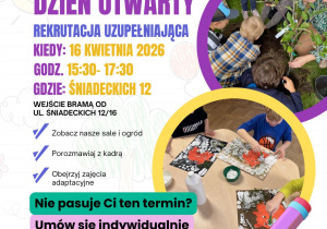 Plakat informujący o Dniu Otwartym w języku polskim